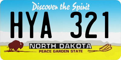 ND license plate HYA321