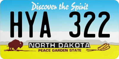 ND license plate HYA322