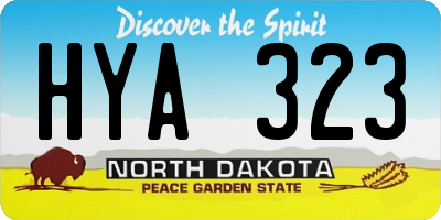 ND license plate HYA323