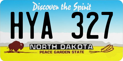ND license plate HYA327