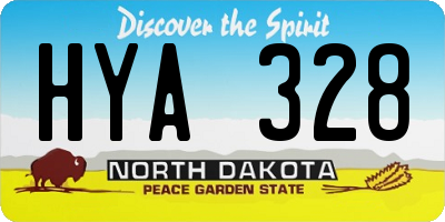 ND license plate HYA328
