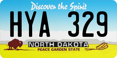 ND license plate HYA329