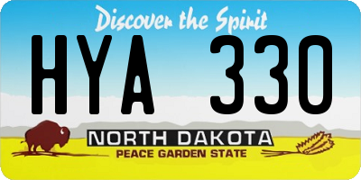 ND license plate HYA330