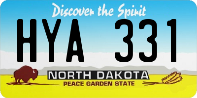ND license plate HYA331