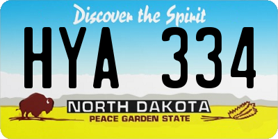 ND license plate HYA334
