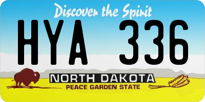 ND license plate HYA336