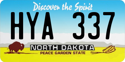 ND license plate HYA337