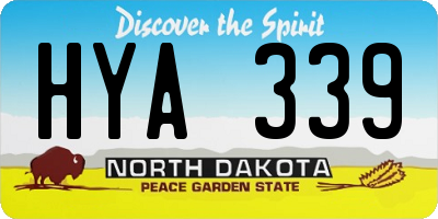 ND license plate HYA339
