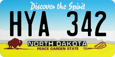 ND license plate HYA342