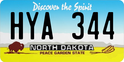 ND license plate HYA344