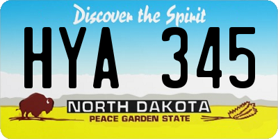 ND license plate HYA345