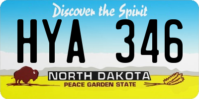 ND license plate HYA346