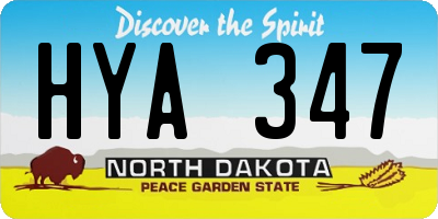 ND license plate HYA347