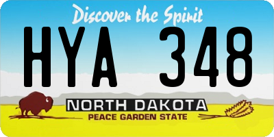 ND license plate HYA348