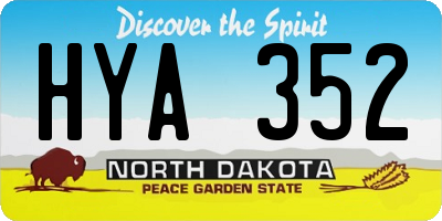 ND license plate HYA352