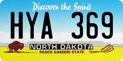 ND license plate HYA369