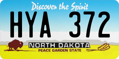 ND license plate HYA372