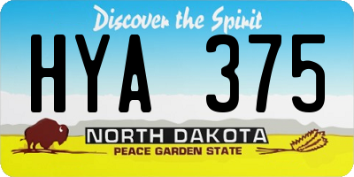 ND license plate HYA375