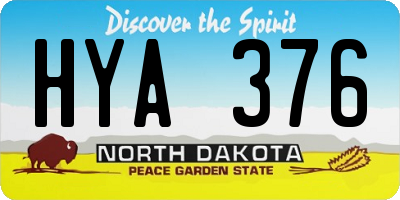 ND license plate HYA376