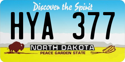 ND license plate HYA377
