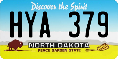 ND license plate HYA379