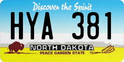 ND license plate HYA381
