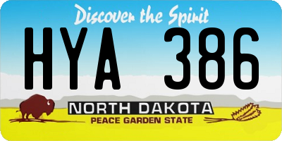 ND license plate HYA386