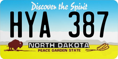 ND license plate HYA387