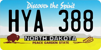 ND license plate HYA388