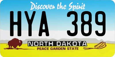 ND license plate HYA389