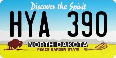 ND license plate HYA390
