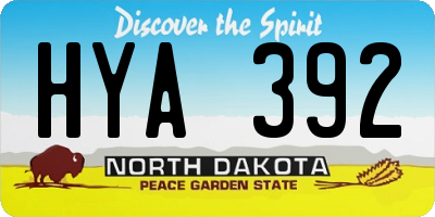 ND license plate HYA392