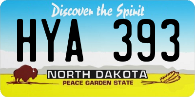 ND license plate HYA393