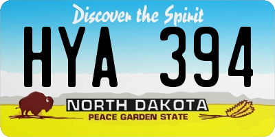 ND license plate HYA394