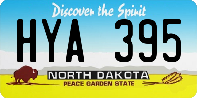 ND license plate HYA395