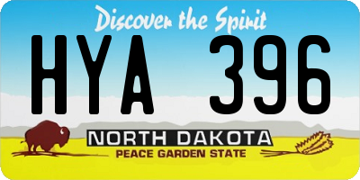 ND license plate HYA396