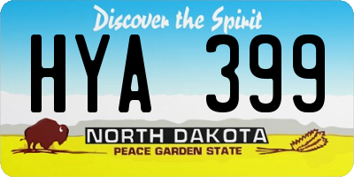 ND license plate HYA399