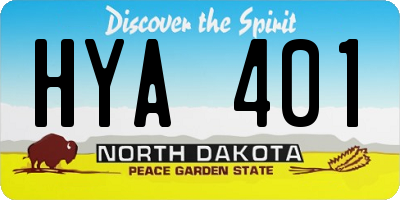 ND license plate HYA401
