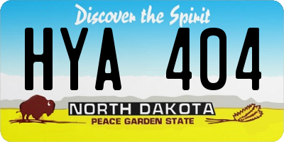 ND license plate HYA404