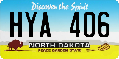 ND license plate HYA406