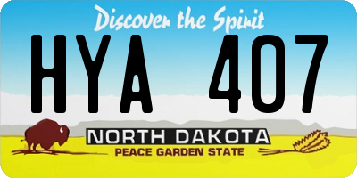 ND license plate HYA407