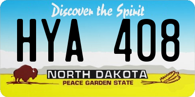 ND license plate HYA408