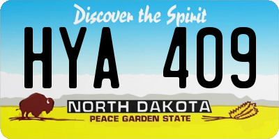 ND license plate HYA409