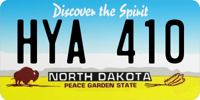 ND license plate HYA410