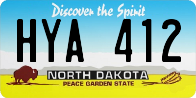 ND license plate HYA412