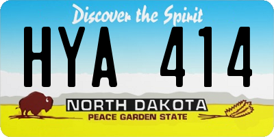 ND license plate HYA414