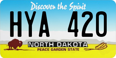 ND license plate HYA420