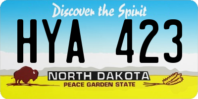 ND license plate HYA423
