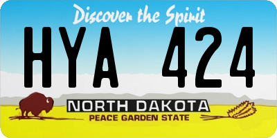 ND license plate HYA424