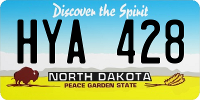 ND license plate HYA428
